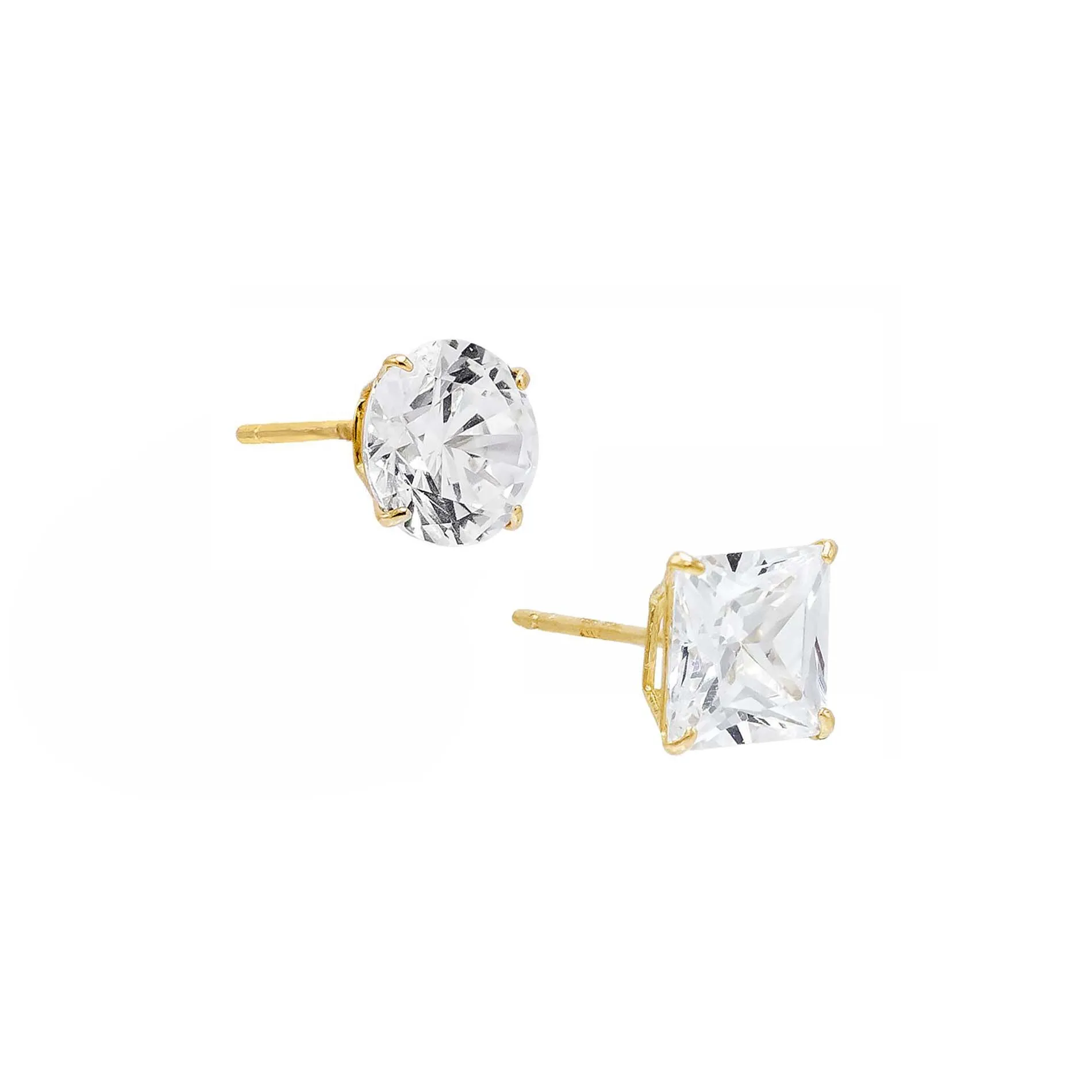 Princess X Solitaire Stud Combo Set 14K