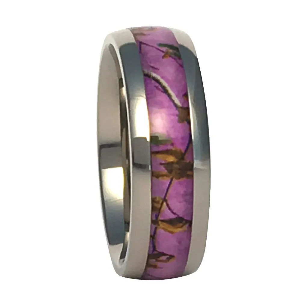 Purple Camo Titanium Ring