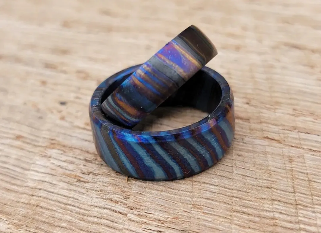 "The Rainbow Bridge Ring"  Zirconium Titanium