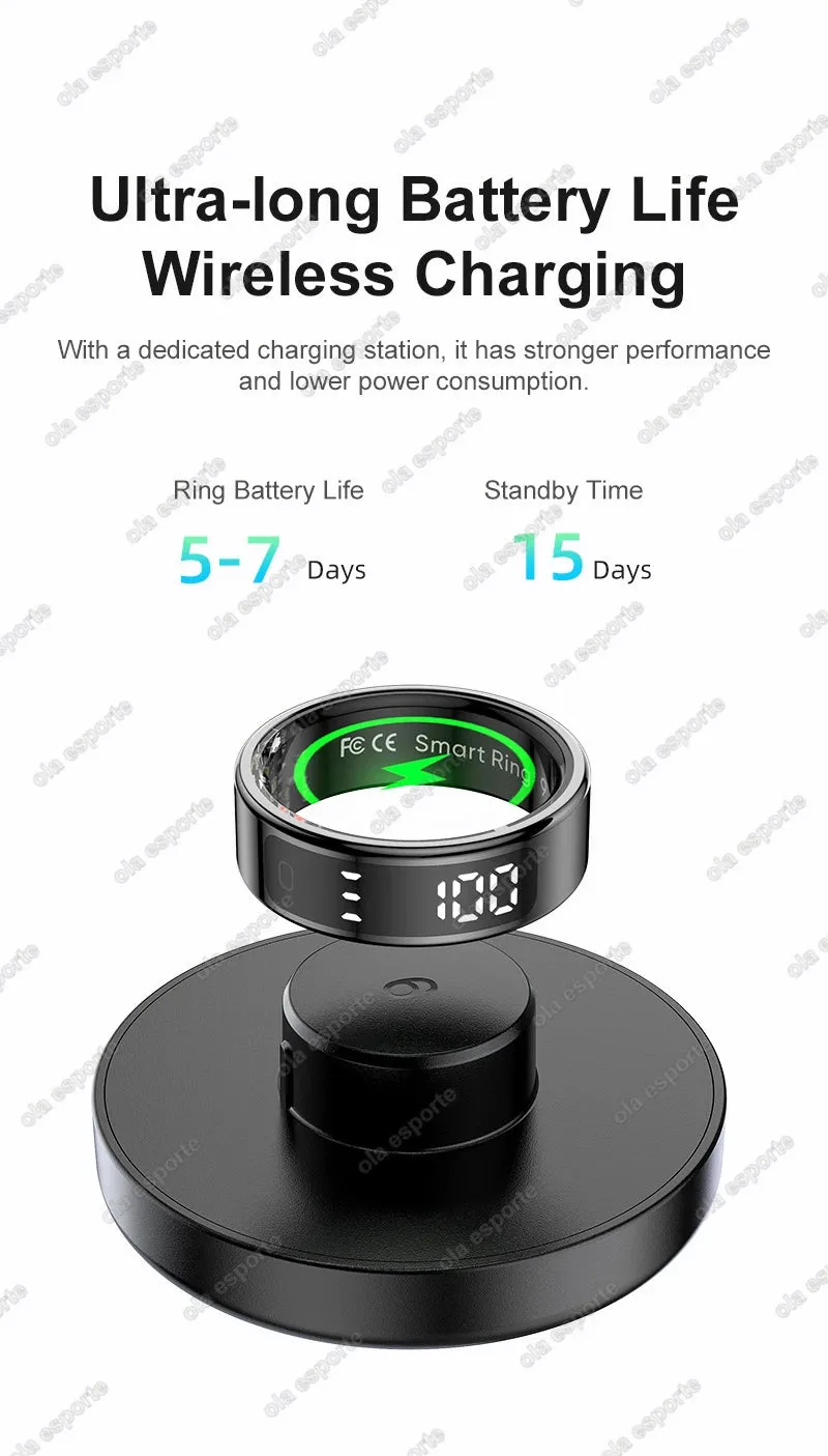 R12 Smart Ring – Touch Display, Health Monitor & Waterproof