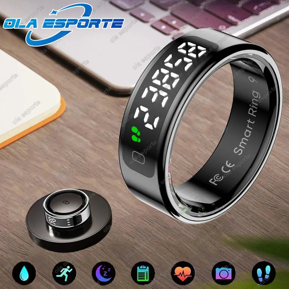 R12 Smart Ring – Touch Display, Health Monitor & Waterproof