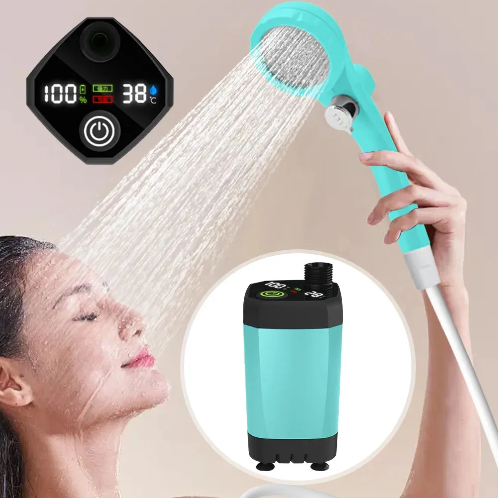 Rechargeable Camping Shower with Digital Display