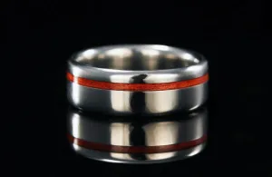 REDHEART WOOD TITANIUM OFFSET RING