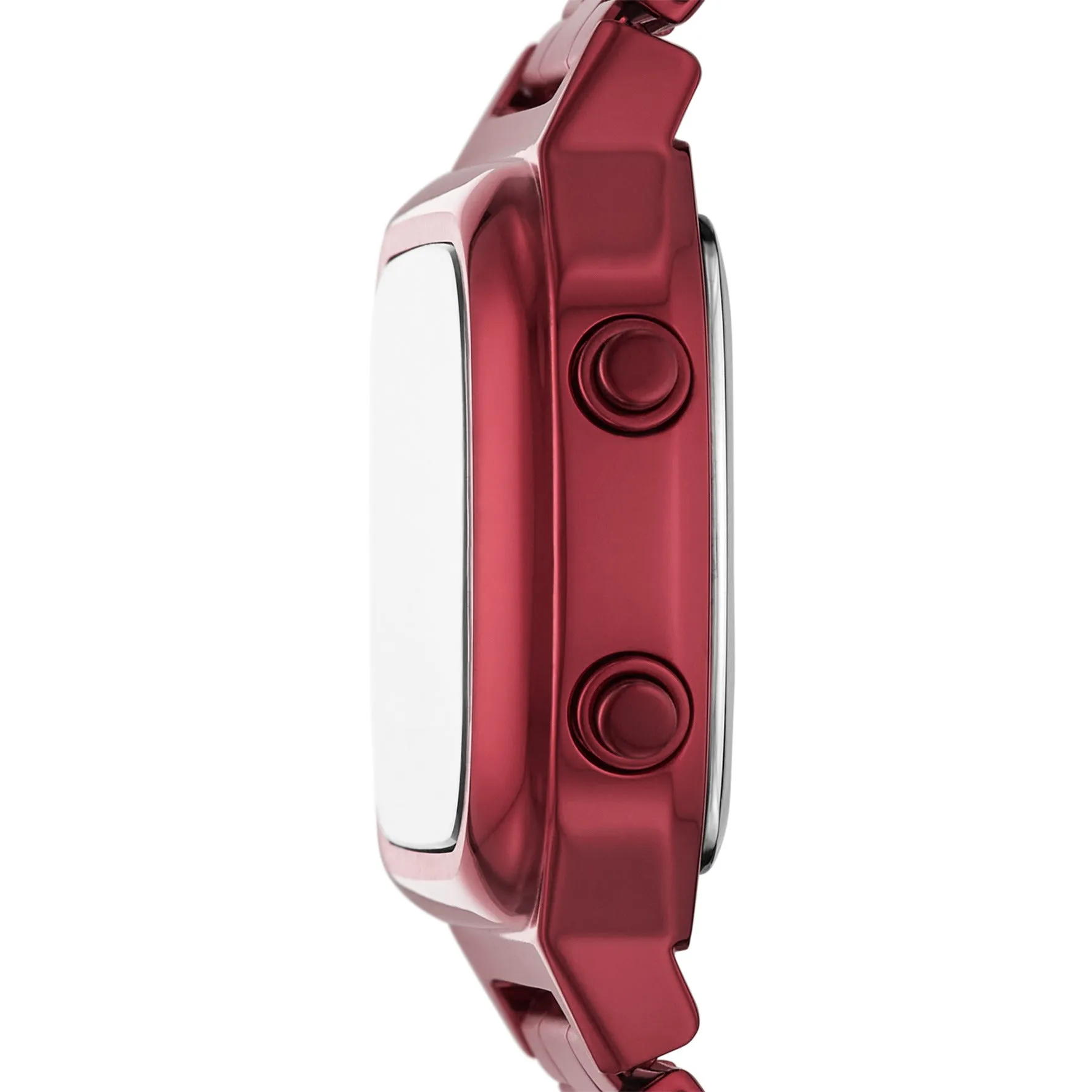 Retro Digital Pomegranate Red Stainless Steel Watch
