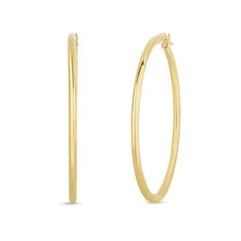 Roberto Coin 18K Yellow Gold Large Hoop Earrings