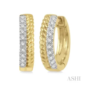 Rope Petite Diamond Huggie Fashion Earrings