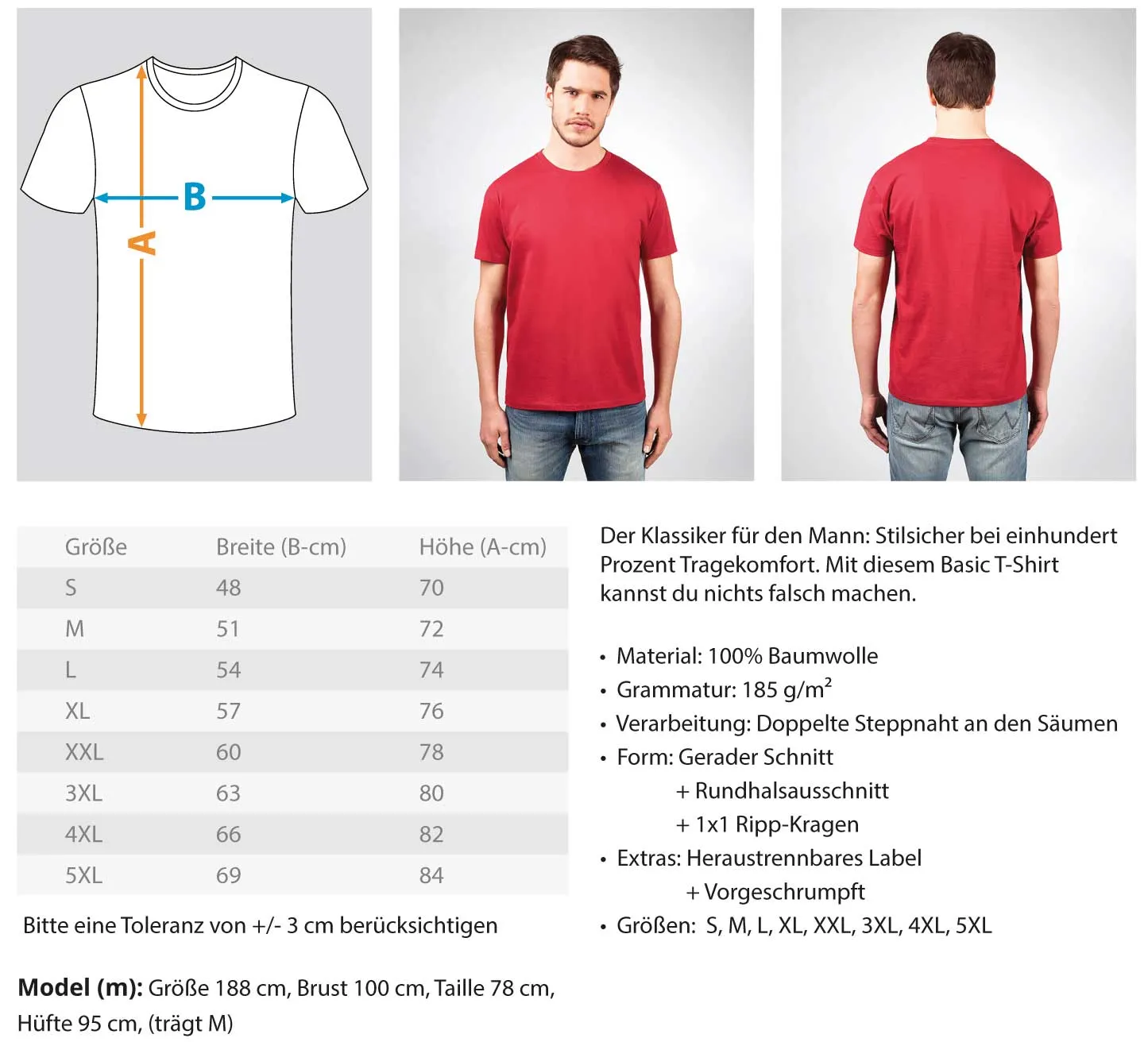 Sächsiche Schweiz - Skyline  - Herren Shirt