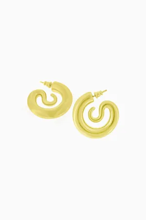 Serpent Hoops Small - Gold