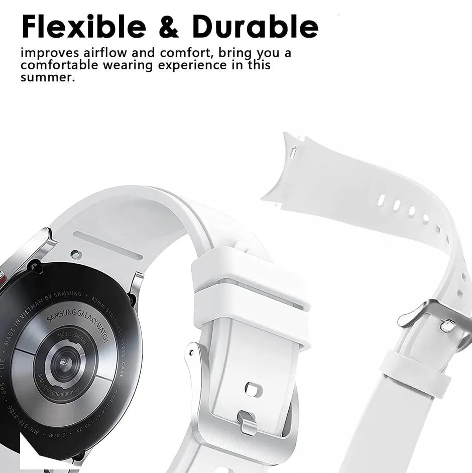 Silicone Sport Band Strap For Samsung Galaxy Watch 5 / 5 Pro / 4 / 4 Classic Black
