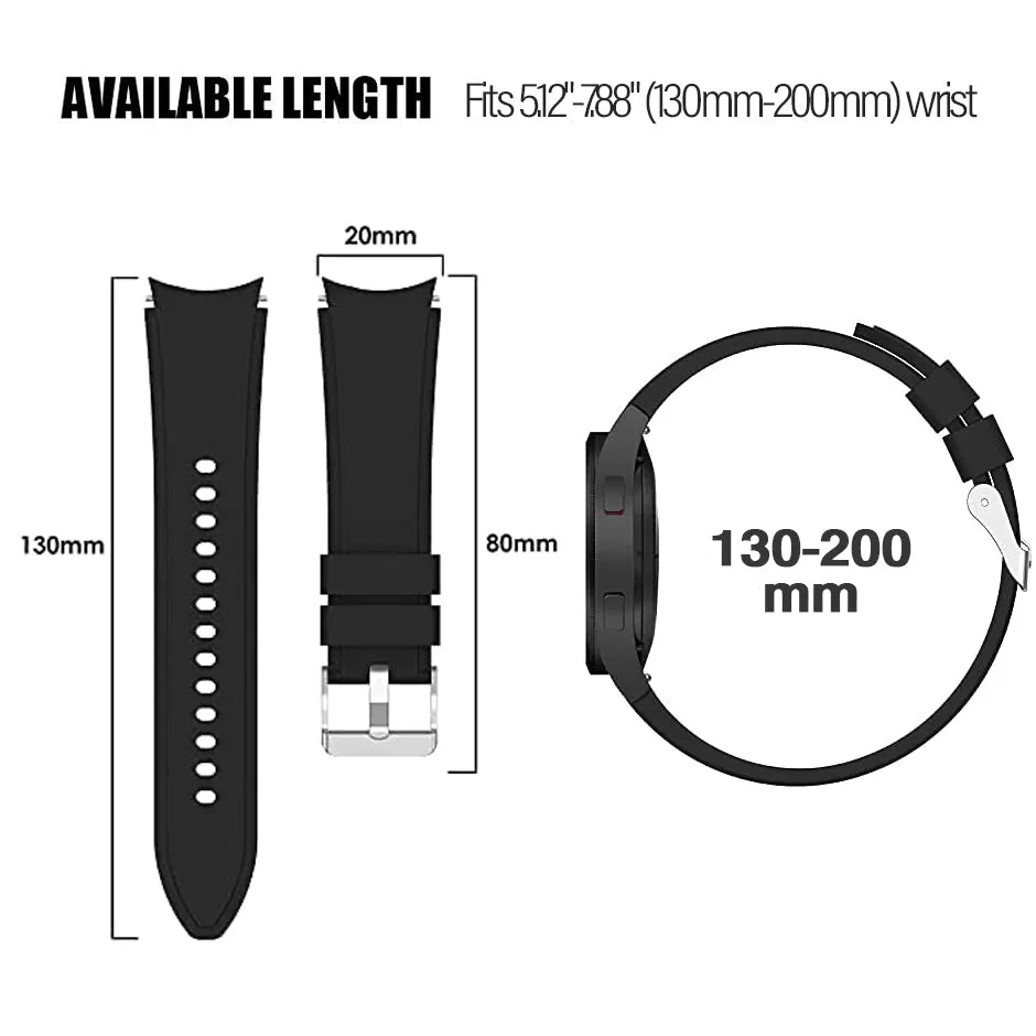 Silicone Sport Band Strap For Samsung Galaxy Watch 5 / 5 Pro / 4 / 4 Classic Red
