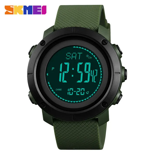 SKMEI Altimeter Barometer Thermometer Altitude Men Digital Watches Sports Clock Climbing Hiking Wristwatch Montre Homme 1418