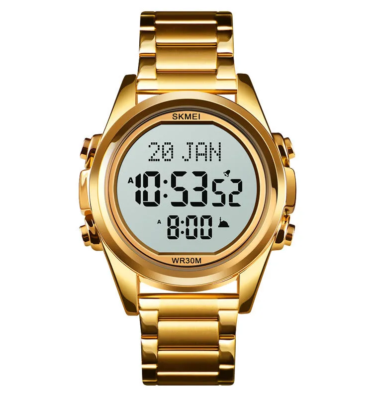 Skmei Arab Qibla Azan Steel Digital Watch For Men 1667 Original