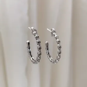 Skull Continuum Hoops | Recycled Sterling Silver