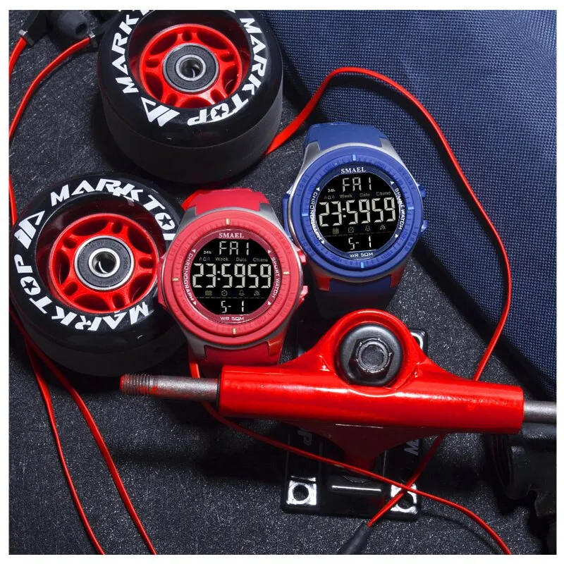 SMAEL Brand Men Sports Watches Digital LED Big Dial Chronograph Men&#39;s Fashion Casual Electronics Wristwatches Man Military Clock