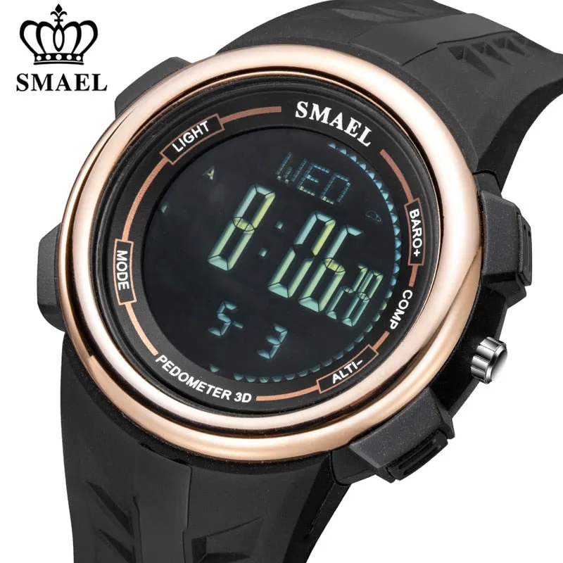 SMAEL New Fashion Watch Outdoor Sport Men Watches Waterproof Military Digital LED Wrist Watch Men Multifunction Male Clock
