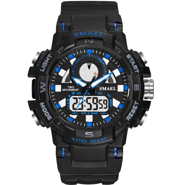 SMAEL Women Watches White Fashion Sport Watch Children&#39;s LED Digital Quartz Casual Clock Boy &amp; girl Dual Display Wristwatch