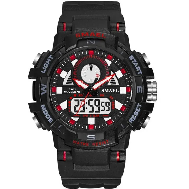 SMAEL Women Watches White Fashion Sport Watch Children&#39;s LED Digital Quartz Casual Clock Boy &amp; girl Dual Display Wristwatch