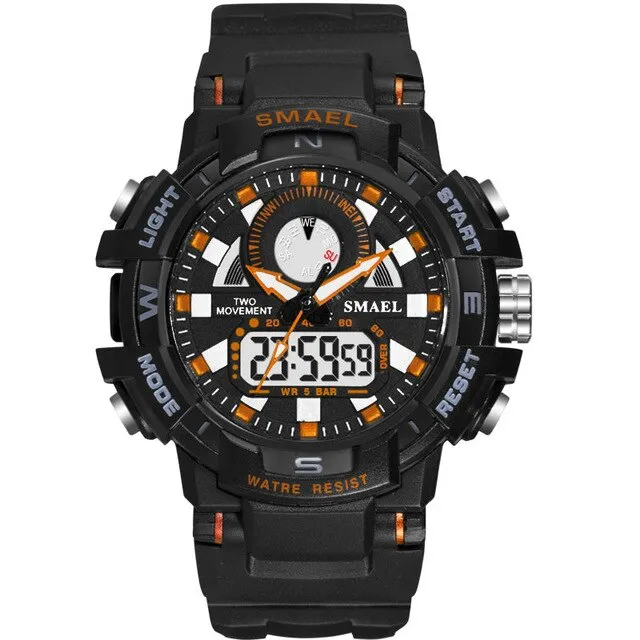 SMAEL Women Watches White Fashion Sport Watch Children&#39;s LED Digital Quartz Casual Clock Boy &amp; girl Dual Display Wristwatch