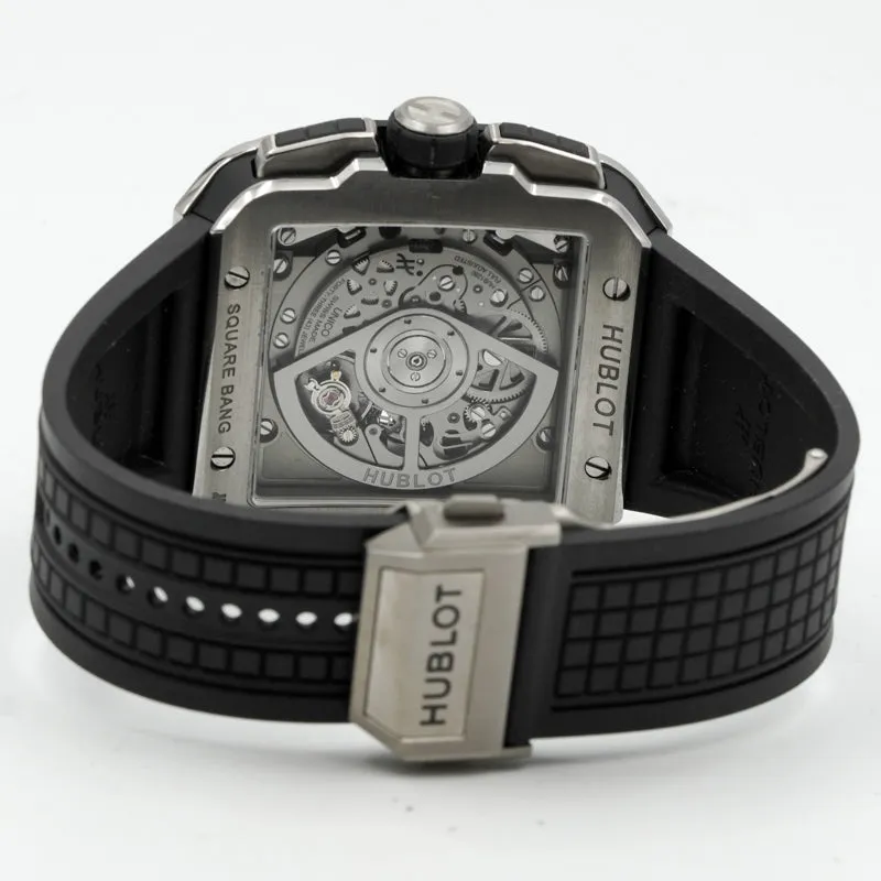 SOLD - 8/9/24 - Hublot Square Bang Unico 821.NX.0170.RX Titanium 42mm Chronograph B&P 2023