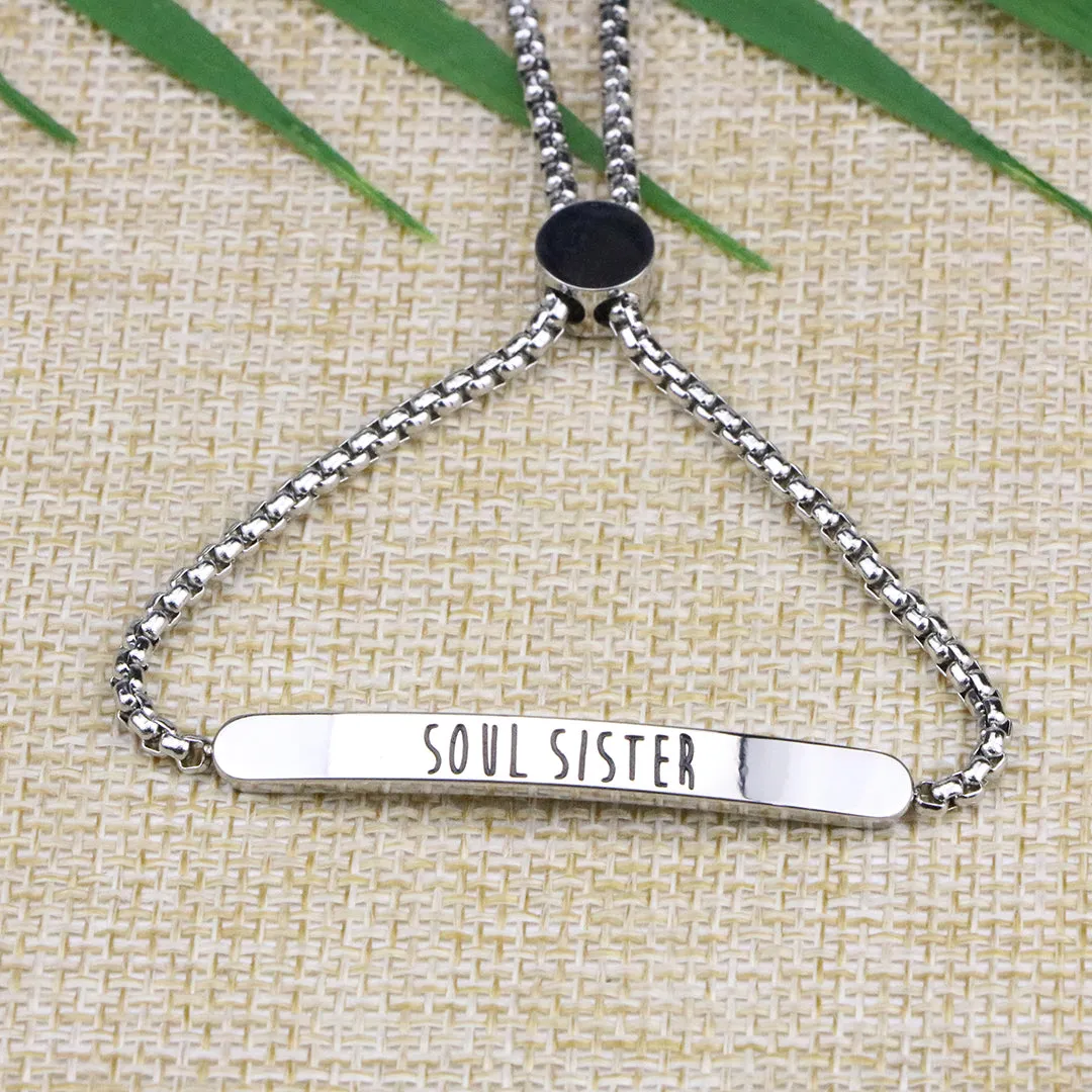 Soul Sister Adjustable Link Chain Bangle
