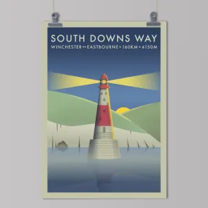 South Downs Way | The Adventure Collection | Cycling Art Print