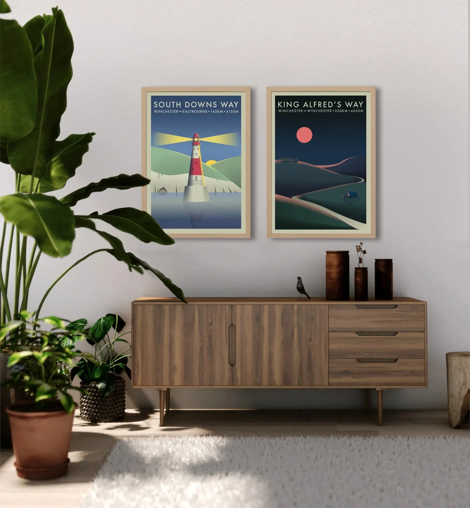 South Downs Way | The Adventure Collection | Cycling Art Print