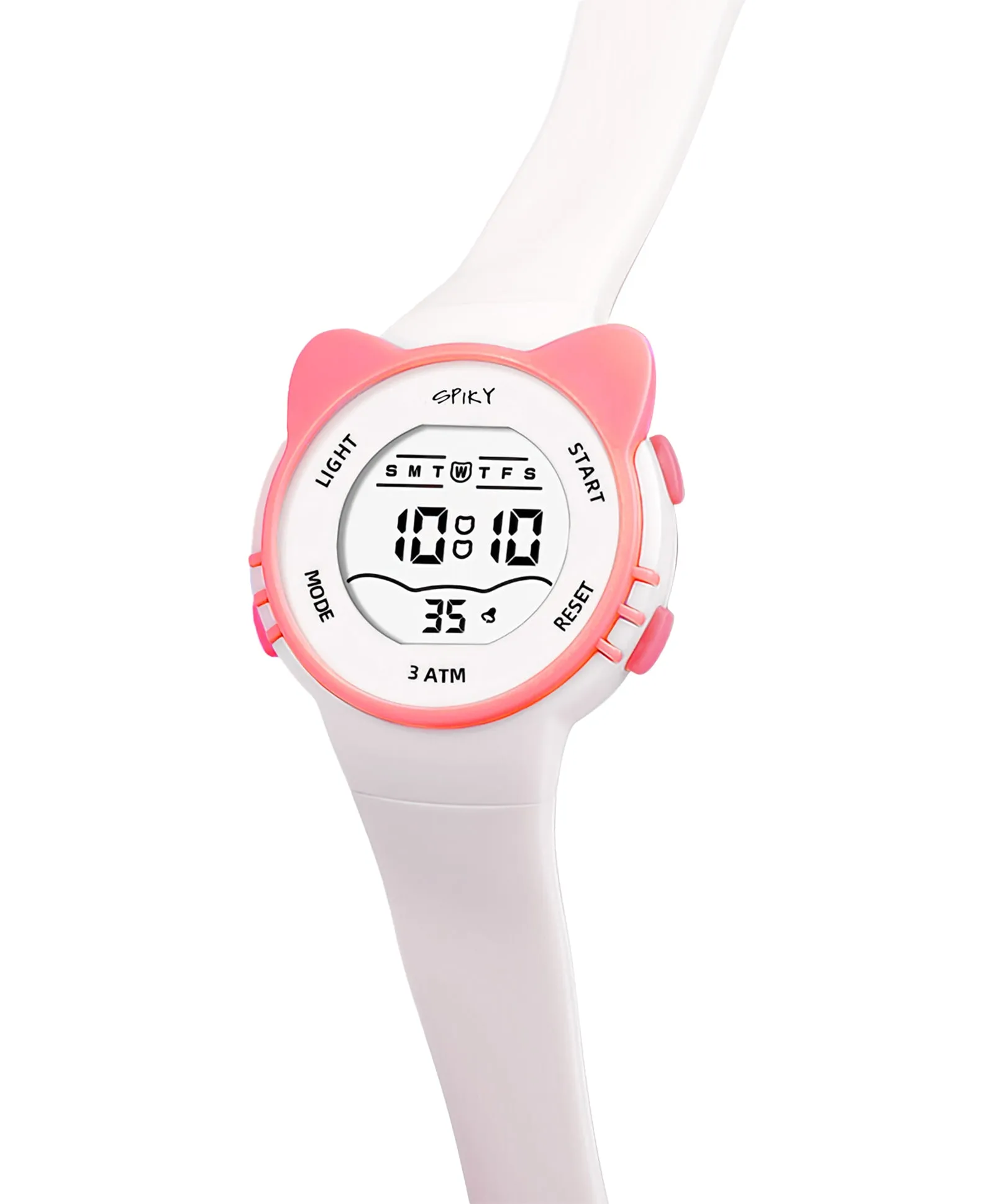 Spiky Eva12 Cat Shaped Sports Digital Watch - Pink