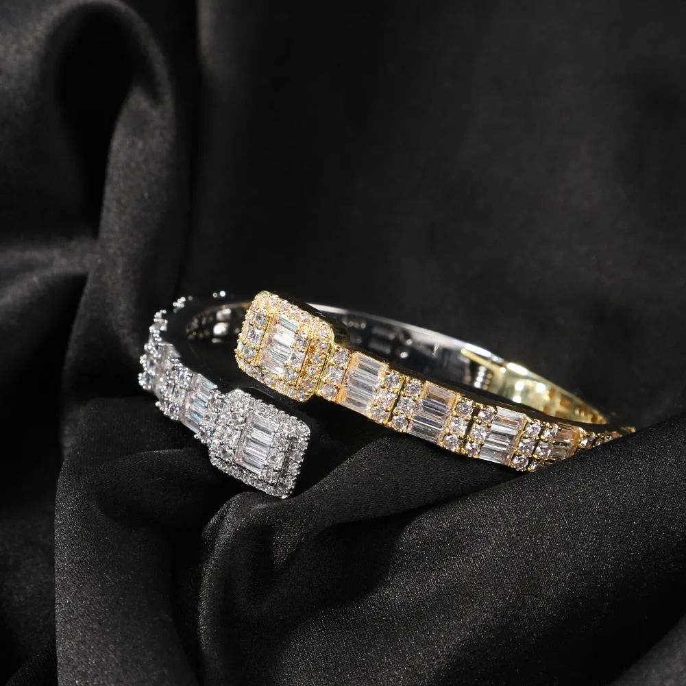 Square Zircon Baguette Adjustable Bracelet