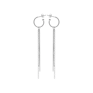 Stud topped hoops with chain detail