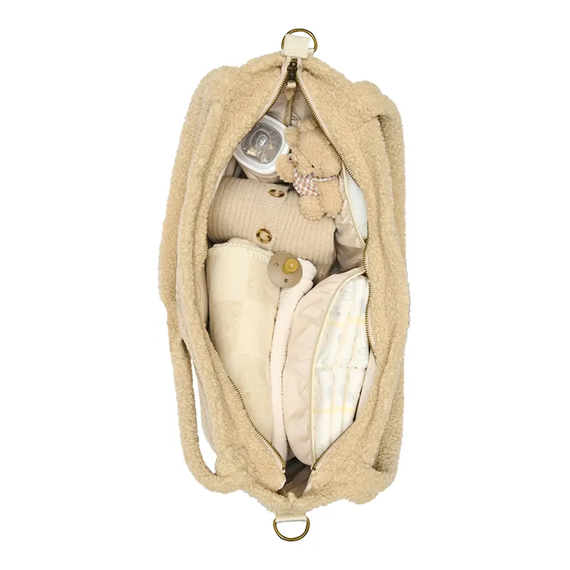 Studio Noos diaper bag 'Teddy' Ecru