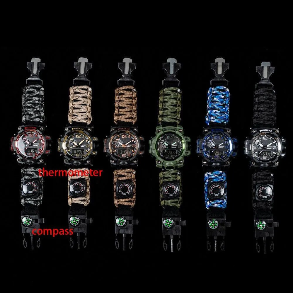 Survival Men Sports Watch With Outdoor Compass In Top Luxury Brand G Style Military Digital Watches Waterproof 50M relogio masculino