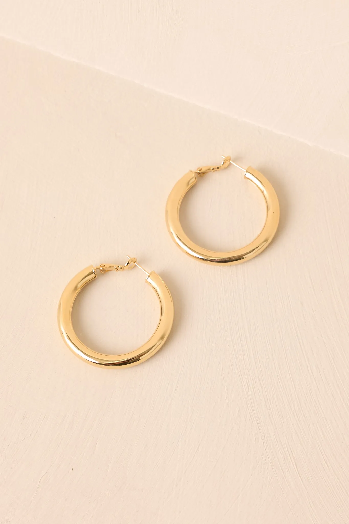 Take It Or Leave It Gold Hoop Earrings