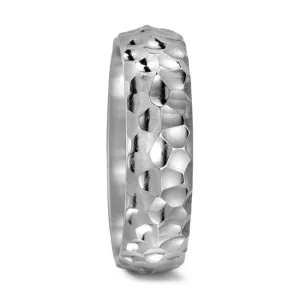 The Astroblast - Titanium Hammered Effect Ring 5 to 7mm widths