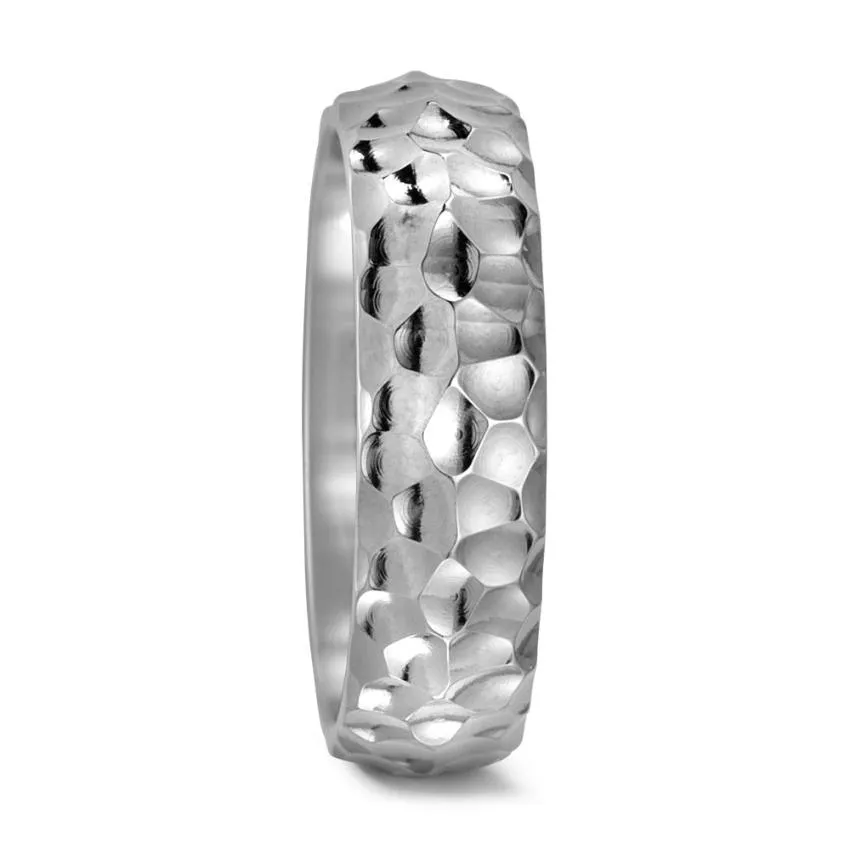 The Astroblast - Titanium Hammered Effect Ring 5 to 7mm widths