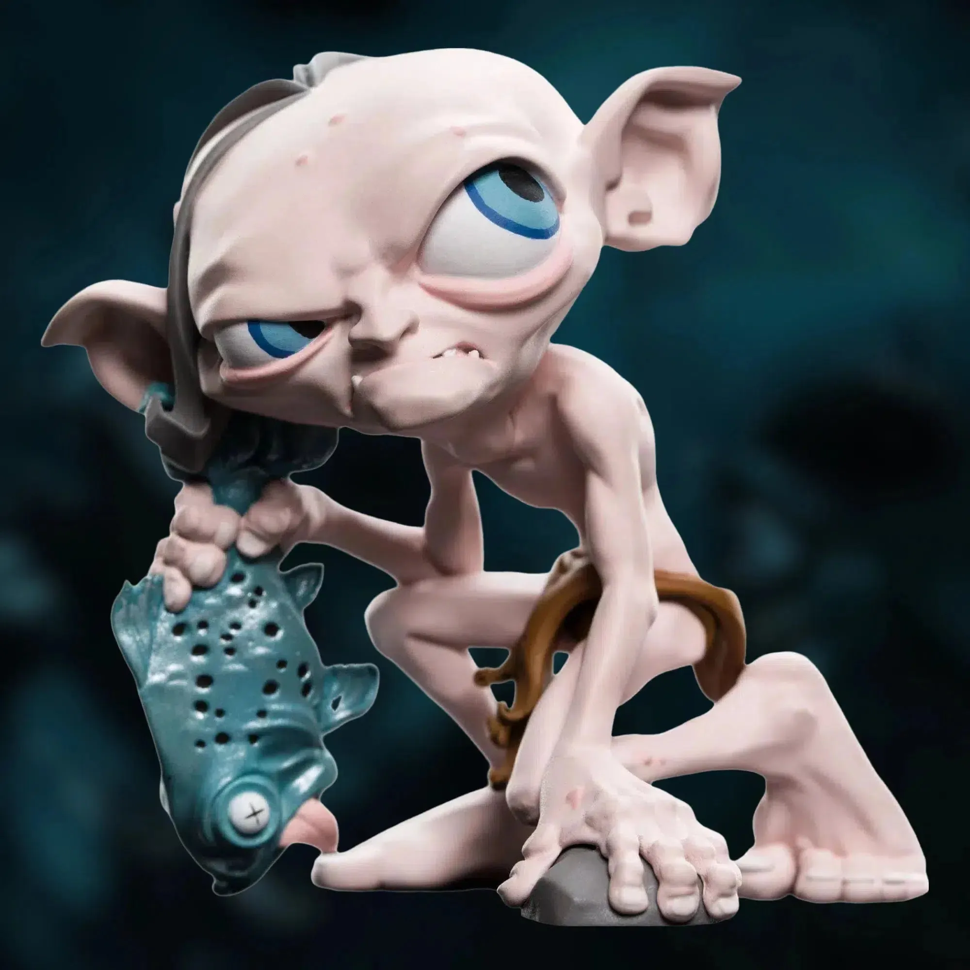 The Lord of the Rings - Gollum with Fish Figure - Weta Workshop - Mini Epics Series