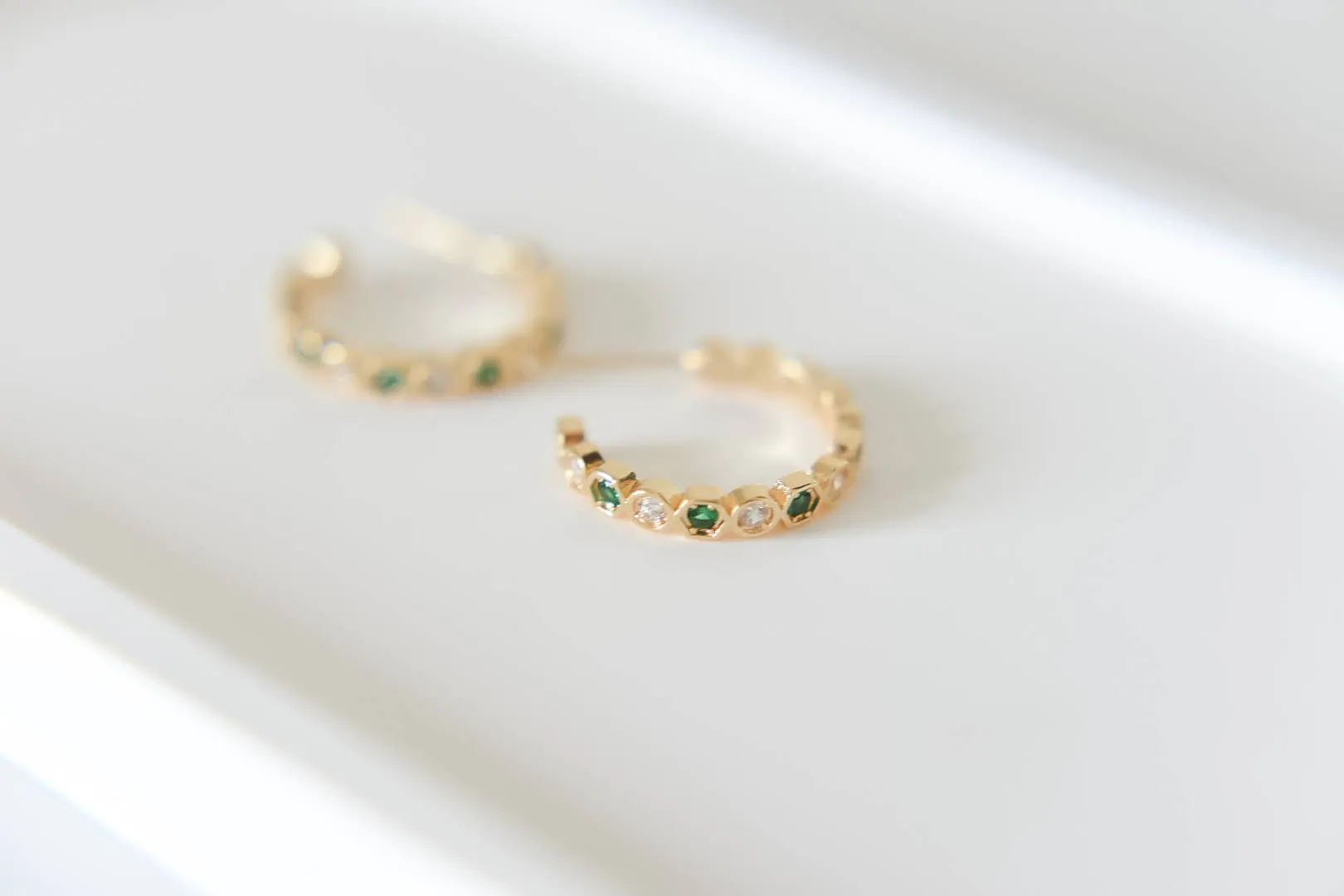 The Mayble 18k Gold Plated Hoop Stud Earrings