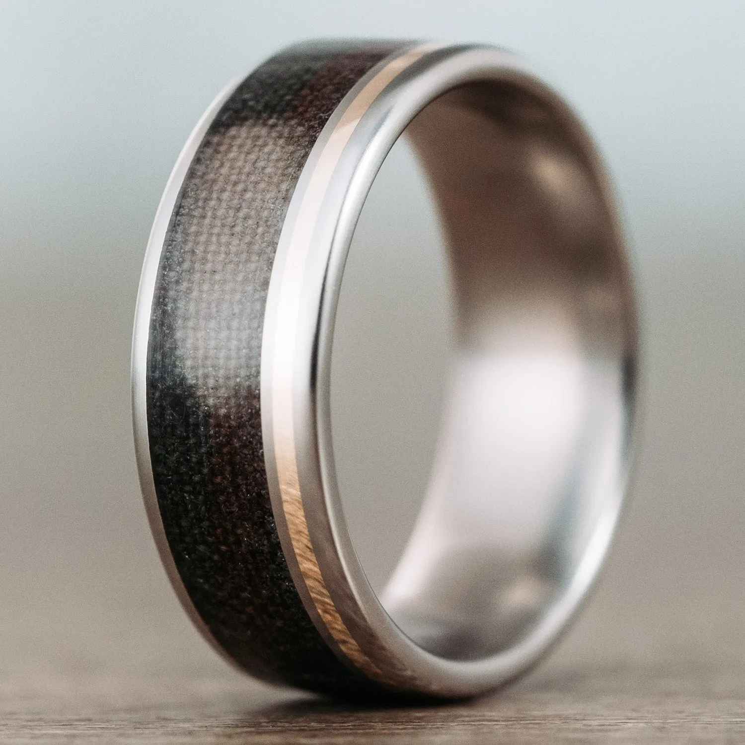 The Ranger | Men's Titanium Wedding Band with US Army OCP Uniform & Offset Metal Inlay