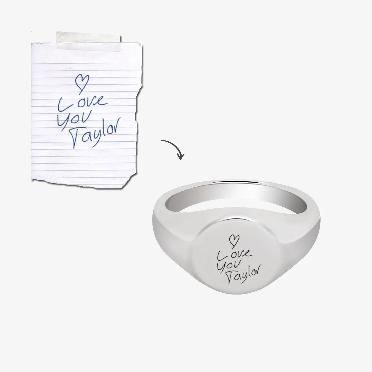 The Silver Classics: Handwriting Jewelry Set