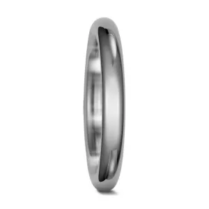The Zenith - Polished Titanium, Ultra comfort fit, Wedding Ring 3mm