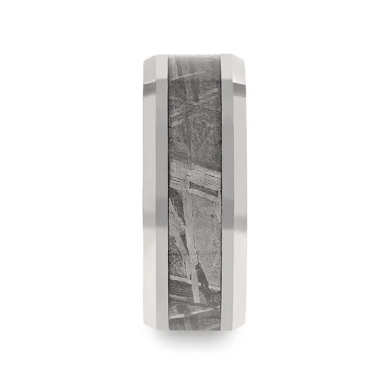 Thorsten CELESTIAL Titanium Meteorite Inlay Wedding Band - 8mm