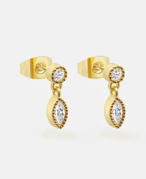 Tilde 14k Gold Stud Earrings