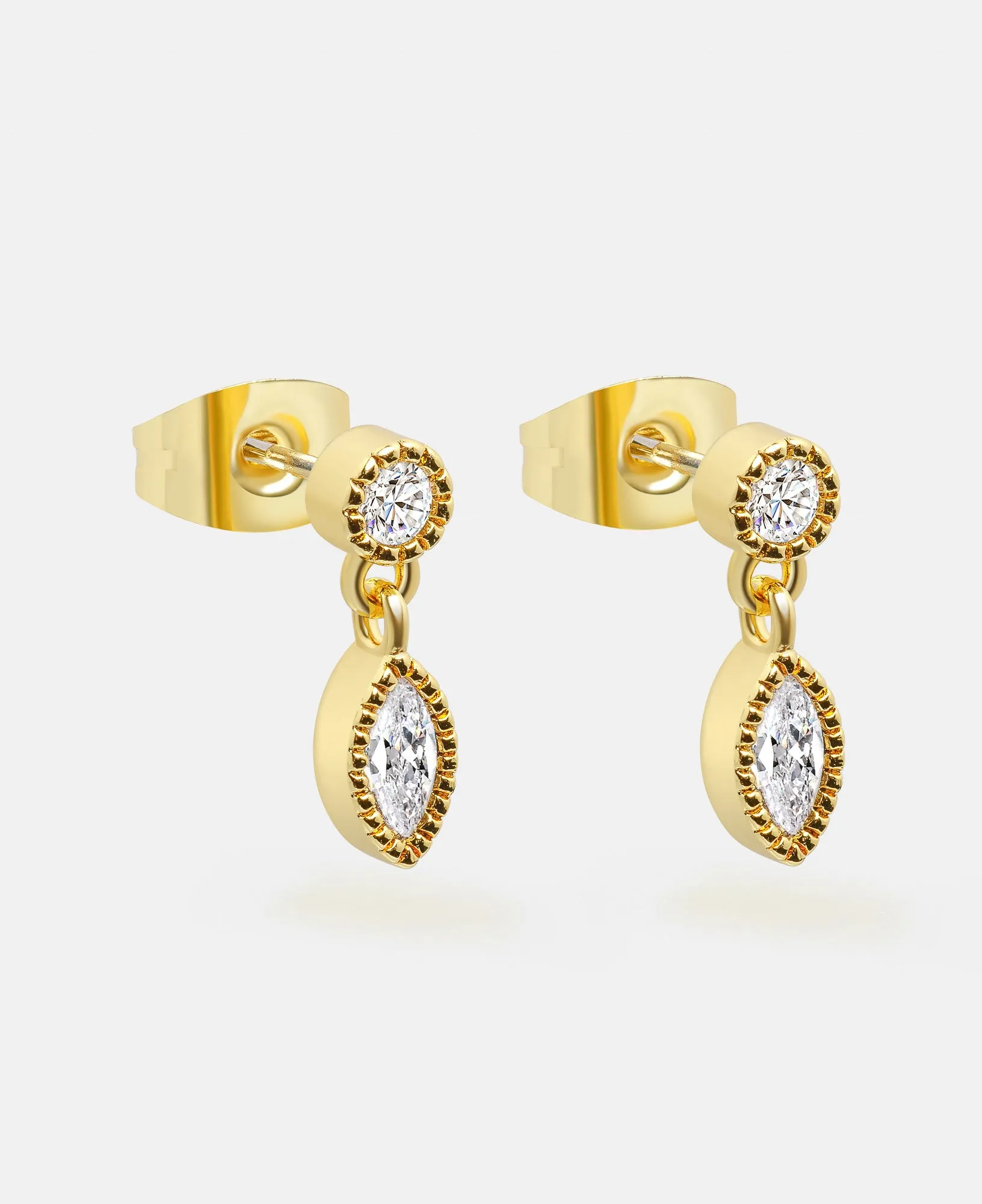 Tilde 14k Gold Stud Earrings