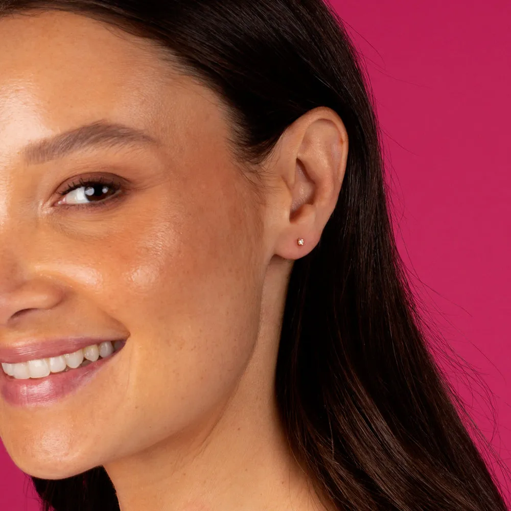 Tiny CZ Stud Earring