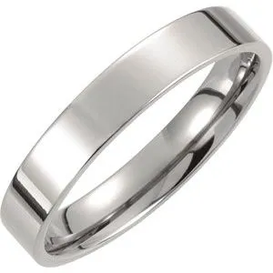 Titanium 4 mm Flat Polished Band Size 5