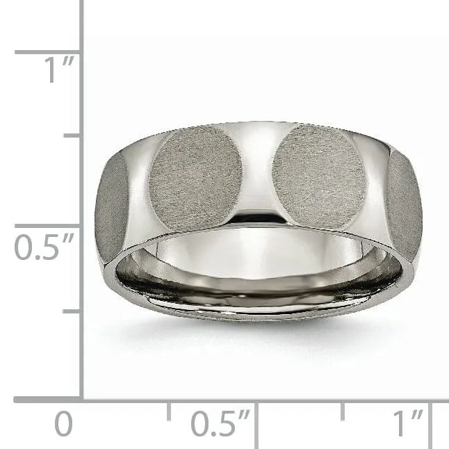 Titanium Faceted Brushed Band