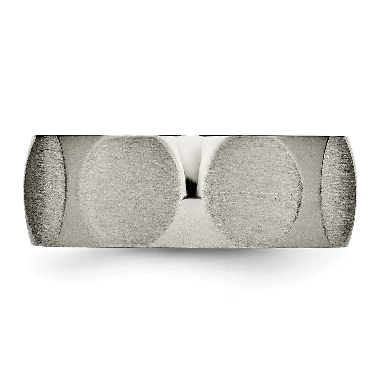 Titanium Faceted Brushed Band