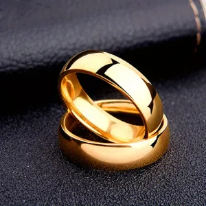 Titanium Steel Ring 6MM Plain Arc Versatile Ring Men