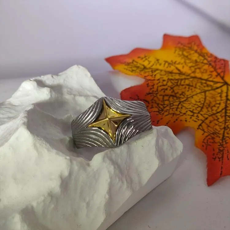 Trendy Retro Handmade All-Cloud Chaoxuan Old Heavy Industry Eye Of God Pattern Irregular Pattern Ring For Men And Women