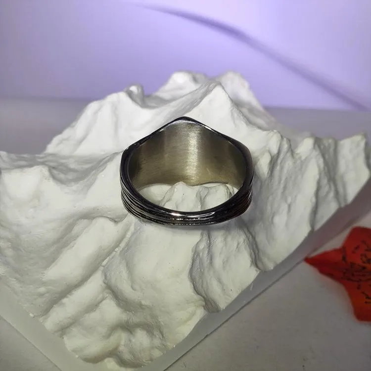 Trendy Retro Handmade All-Cloud Chaoxuan Old Heavy Industry Eye Of God Pattern Irregular Pattern Ring For Men And Women