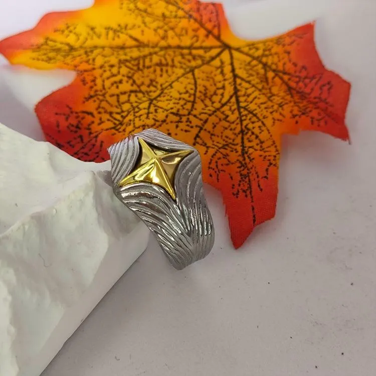 Trendy Retro Handmade All-Cloud Chaoxuan Old Heavy Industry Eye Of God Pattern Irregular Pattern Ring For Men And Women